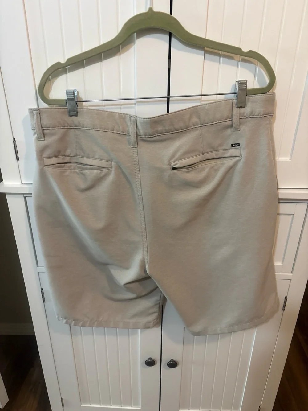 Hurley Mens 38 Khaki Chino Shorts Surf Skate Casual Golf Coastal